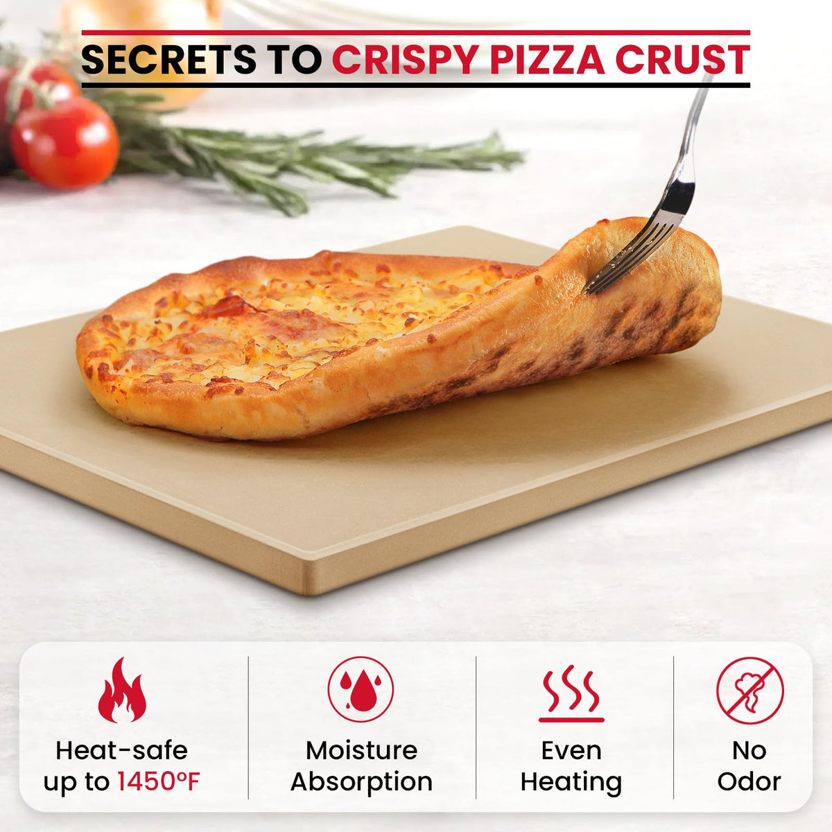 Unicook stone includes plastic dough cutter for prep and cleanup