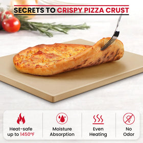 Unicook stone includes plastic dough cutter for prep and cleanup