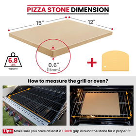 Unicook stone tolerates up to 1450°F for even cooking results