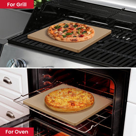Unicook pizza stone porous structure absorbs moisture for crisper crusts.
