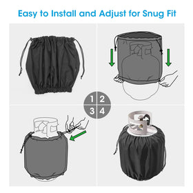 Durable fade-resistant polyester with waterproof coating for outdoor use.