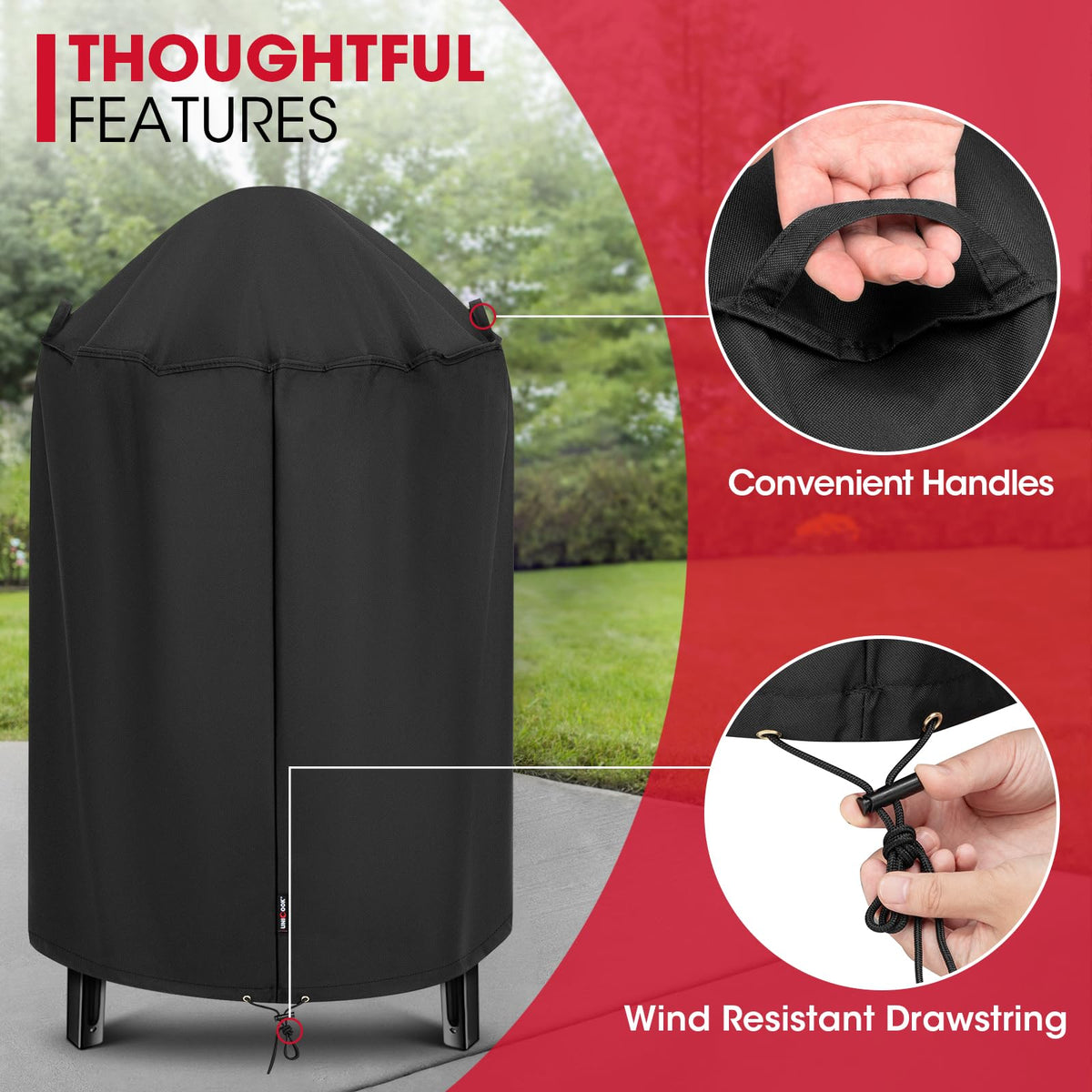 Unicook durable handles allow easy fitting and removal.