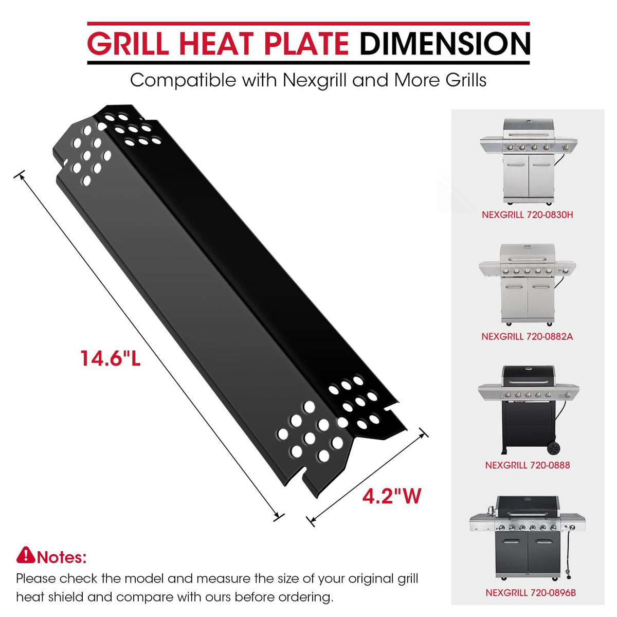 Six-pack heat shields ready for quick replacement and even heat