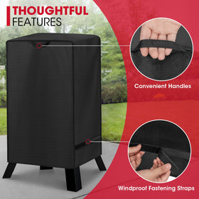 Unicook smoker cover with sturdy handles and windproof straps for easy fitting