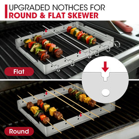 Soak bamboo skewers before grilling to prevent scorching
