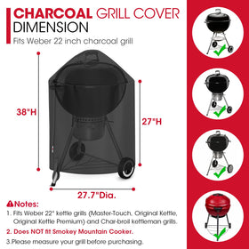Fade-resistant fabric shields the grill’s finish from UV exposure.