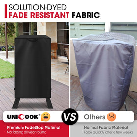 Unicook waterproof textured vinyl shell blocks moisture for year-round grilling