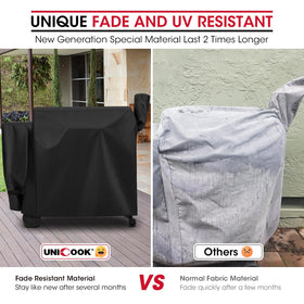 Windproof straps on Unicook cover secure a snug fit