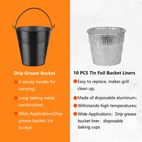 Unidanho drip bucket liners ready for quick replacement during grilling.