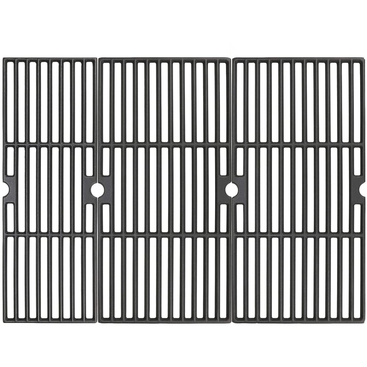 Uniflasy 18-inch grill grate front view shows durable cast iron for even searing.