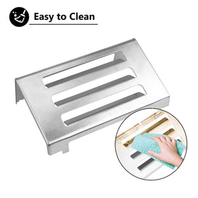 Uniflasy 67060 heat deflector with installation tabs shown on corner mounting.