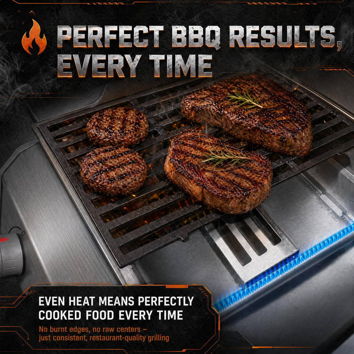 Uniflasy 69785 compatible with Weber models enabling quick swap and cooking restoration