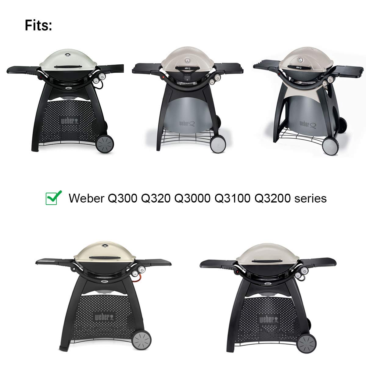 Uniflasy 7646 cast iron grates for Weber Q320 ensure reliable heat retention and juicy results