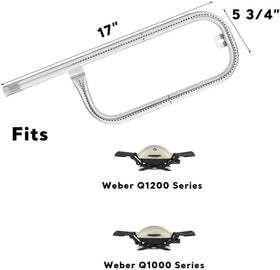 Uniflasy 60040 burner tube compatible with Weber Q1000 and Q1200 models