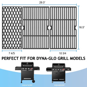 Uniflasy cast iron grate for DGB495SDP-D preserves heat for flavorful char.