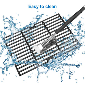 Uniflasy cast iron grate for DGF493PNP-D provides even heating for fast sears.