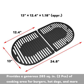Uniflasy cast iron grill grates on Coleman RoadTrip for versatile grilling