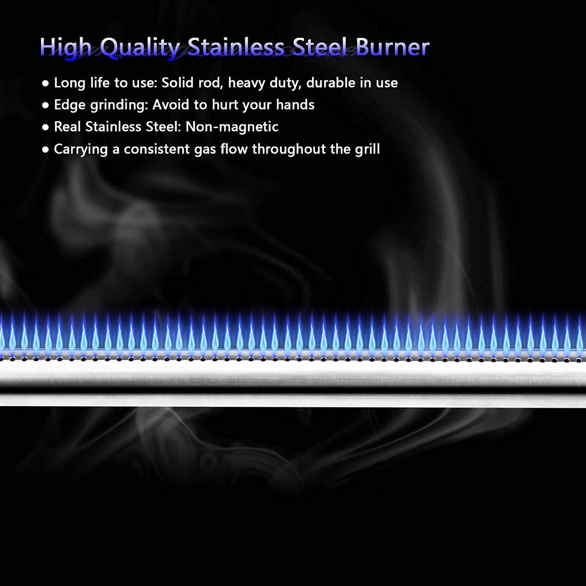 uniflasy-center-burner-17-75in-weber-spirit-balanced-flame for even cooking.