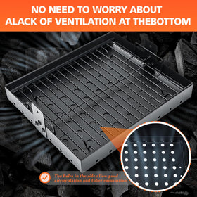 Uniflasy telescoping action lets you dial in the perfect grill fit