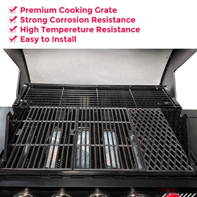 Uniflasy porcelain steel heat plate for Dyna-Glo supports even browning across grates.