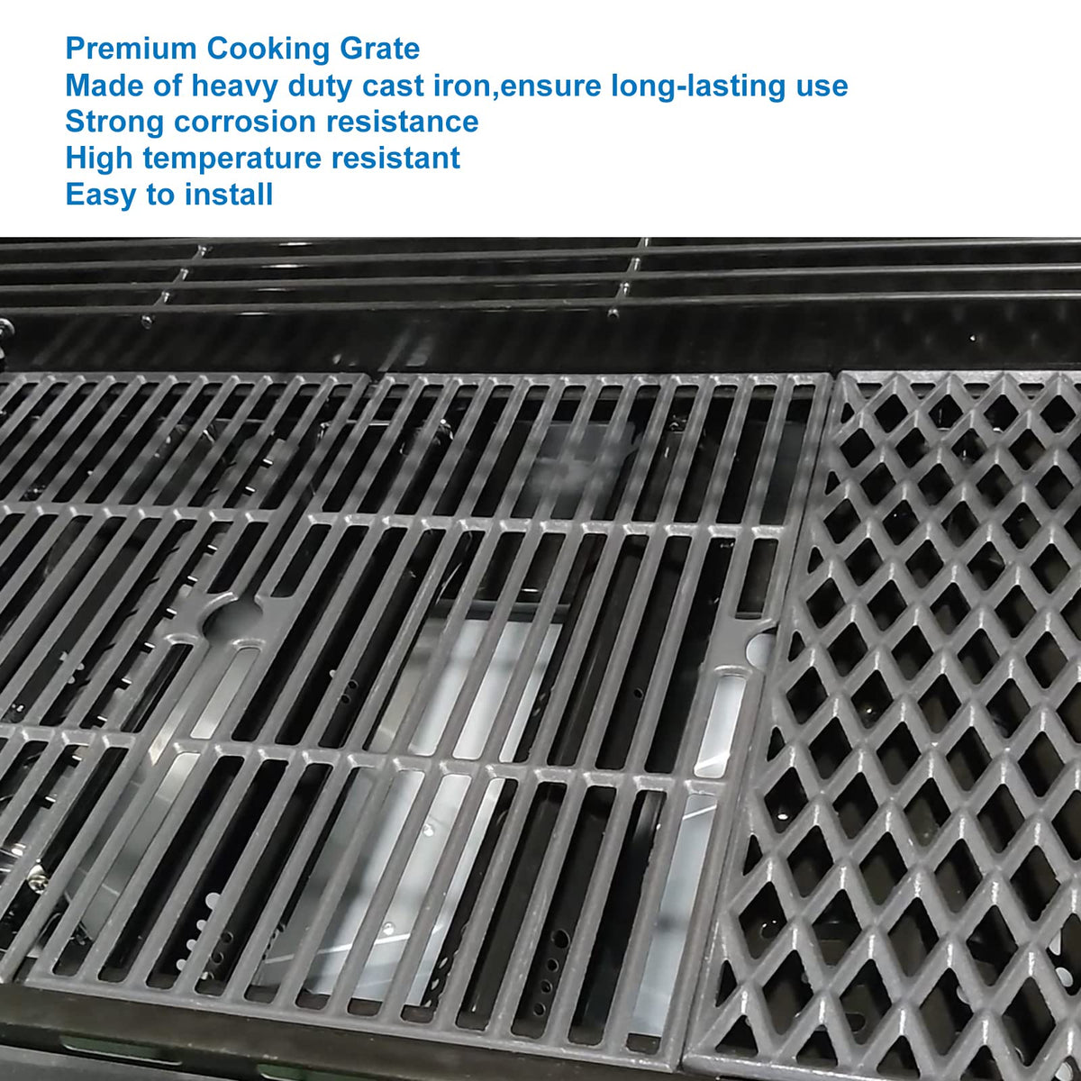 Uniflasy Dynaglo grate sears evenly with prominent grill marks.