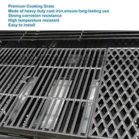 Uniflasy Dynaglo grate sears evenly with prominent grill marks.