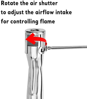 uniflasy-even-heat-control-adjustable-vent enables precise flame tuning.