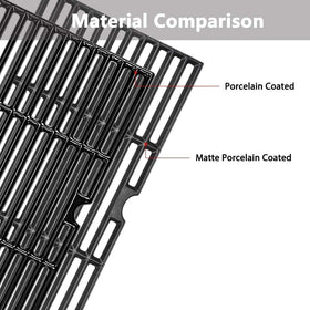 Uniflasy heavy-duty iron grate delivers crisp sear marks.