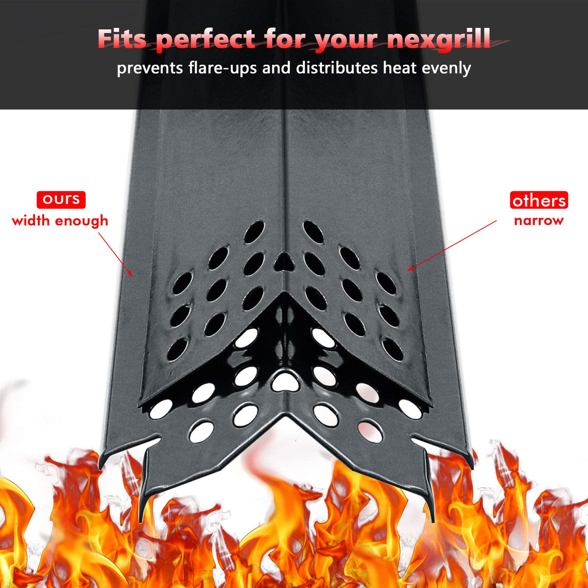 Uniflasy Nexgrill 720-0888N heat plate; protects burners from drippings.