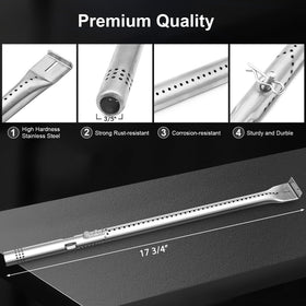 Uniflasy stainless heat plates provide corrosion resistance for longer grill life.