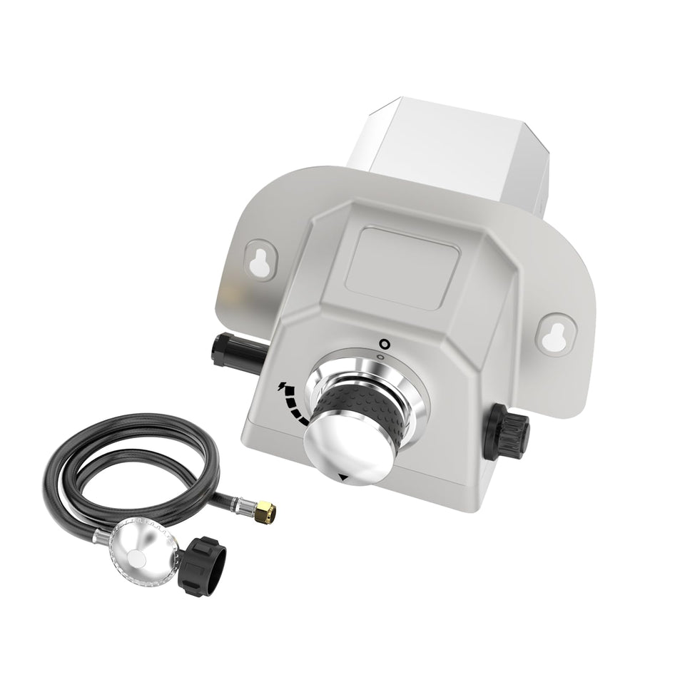 Uniflasy Karu 12 gas burner attachment ready for propane heat.