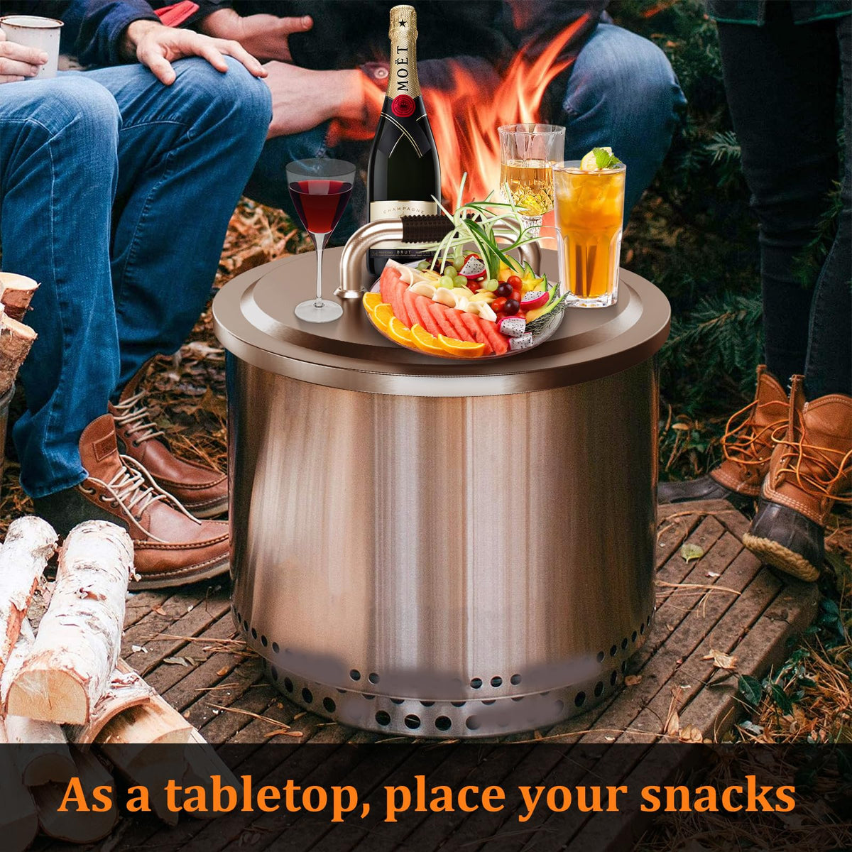 Uniflasy lid diameter 19.7 inches fits compatible Solo Stove variants