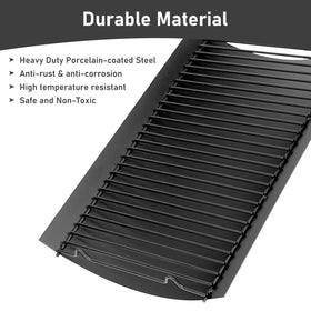 Uniflasy porcelain-coated steel surface highlights durability against heat and rust.