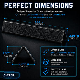 Uniflasy 16GA porcelain-steel heat plate offers durable heat protection.