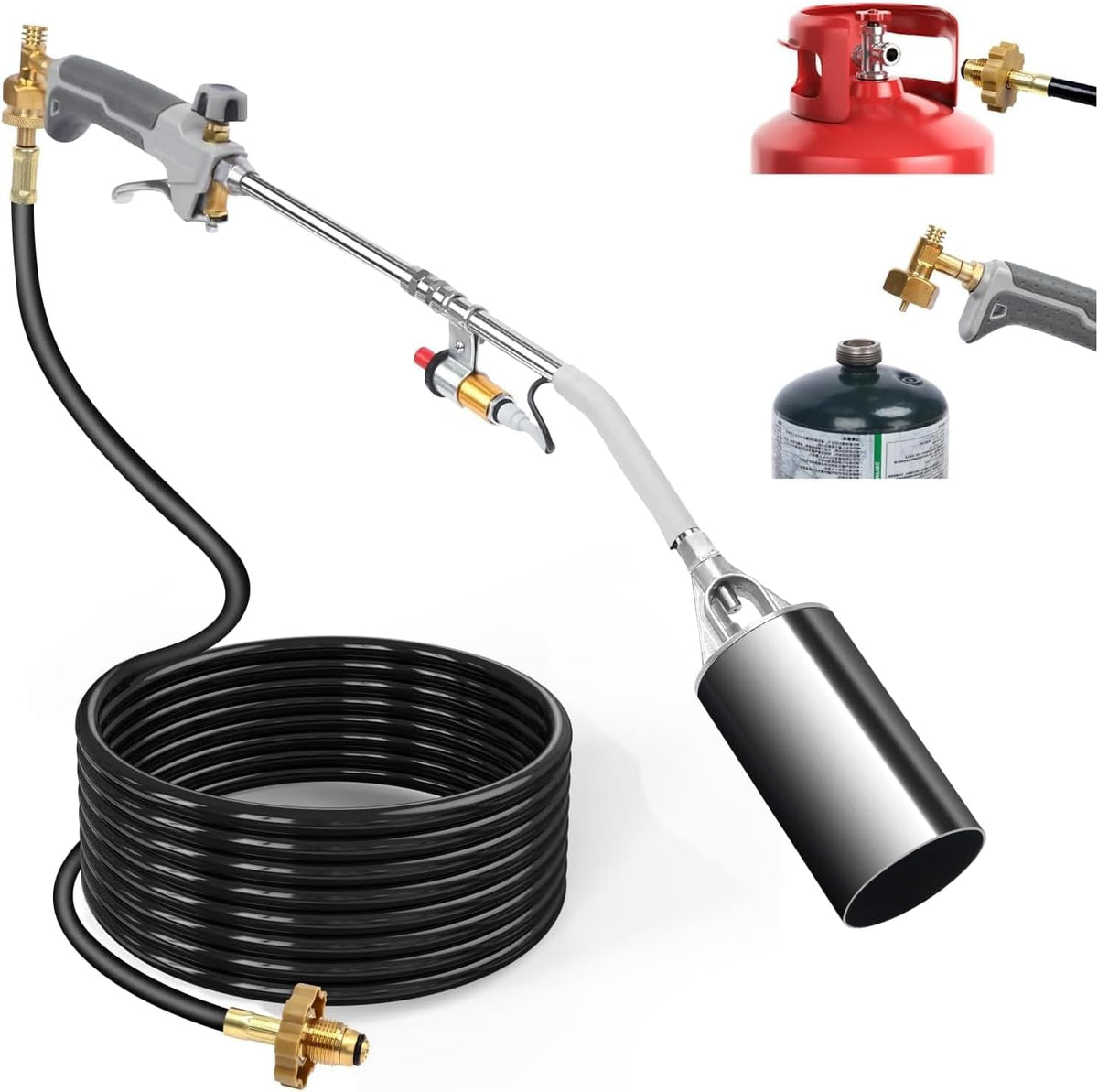 Uniflasy propane torch weed burner nozzle for precise weed control with high heat