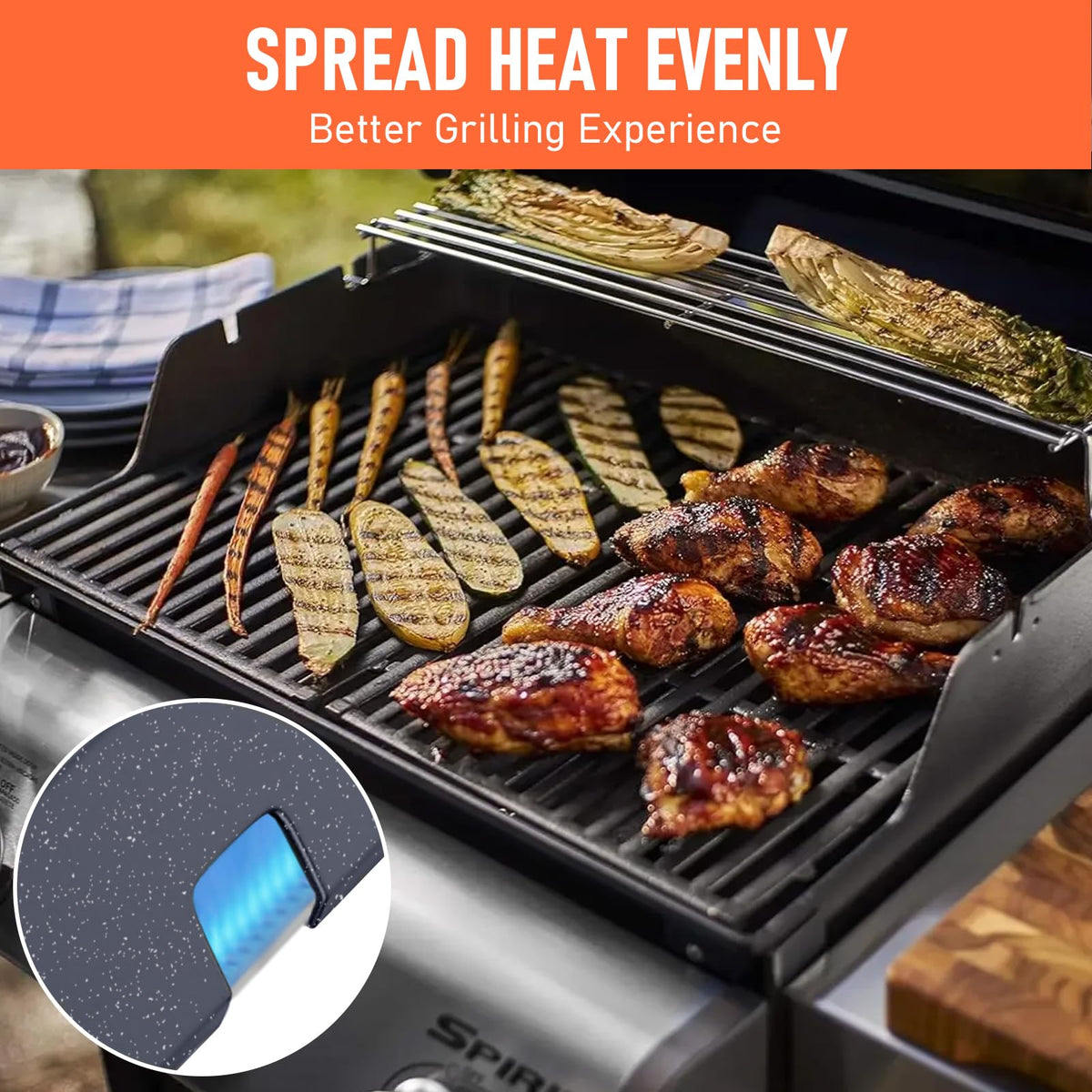 Uniflasy Spirit 2 flavorizer bars are easy to clean after grilling.