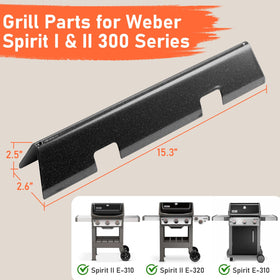 Uniflasy Spirit 2 flavorizer bars, packaged set ready for Weber Spirit grills.