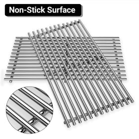 Uniflasy stainless steel grate edges protect burners during grilling sessions.