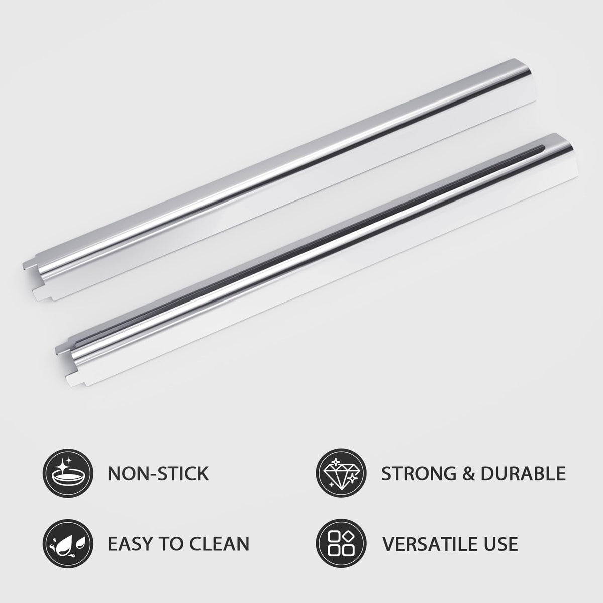 Uniflasy stainless steel protection shields burners from drippings