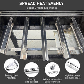 Uniflasy stainless steel material resists rust for longer grill life.