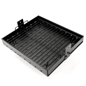 Uniflasy stretchable charcoal tray extended to 28 inches for versatile grill coverage