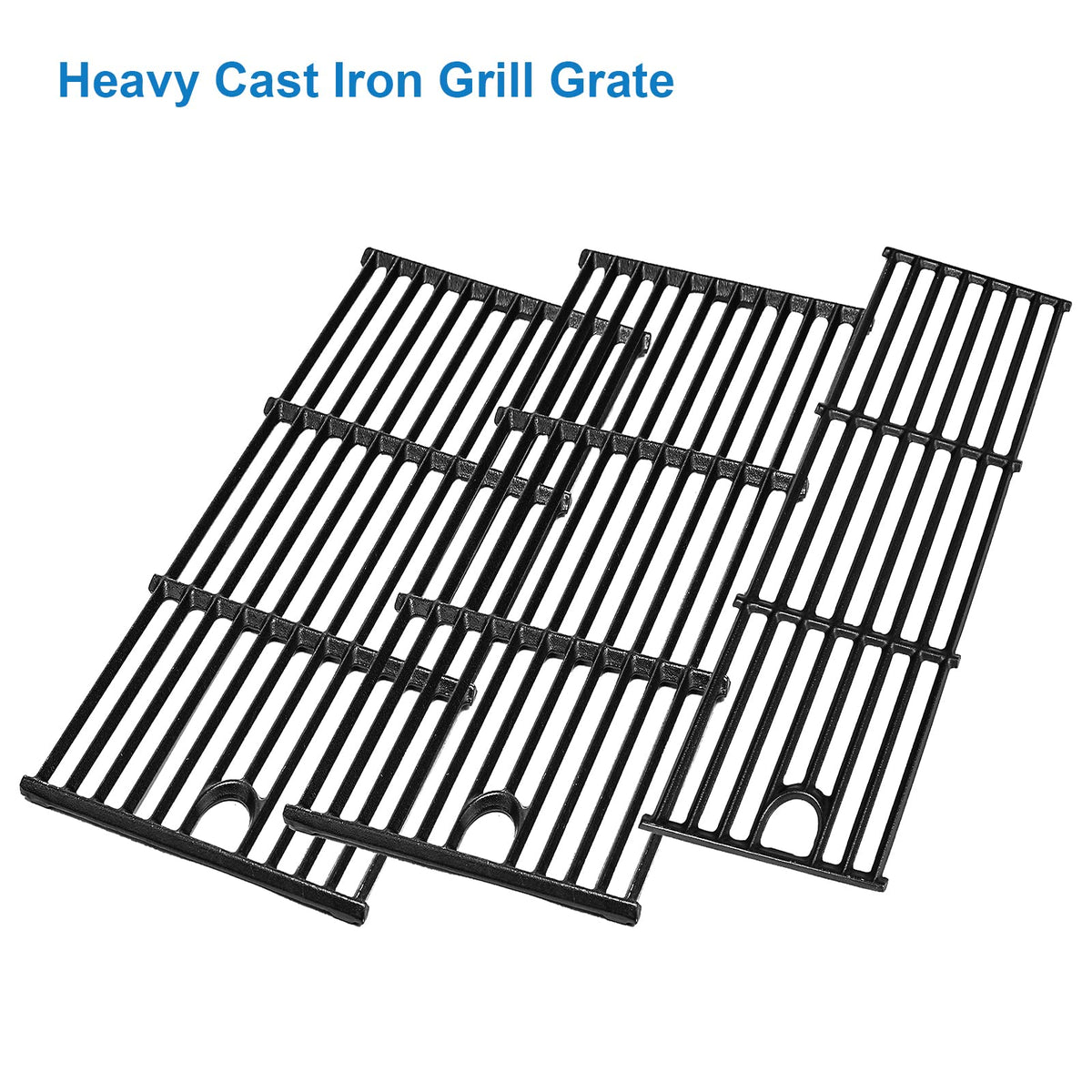 Uniflasy weather-resistant cast-iron grate withstands season after season.