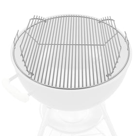 Uniflasy Weber 22-inch hinged grate in stainless steel for rust resistance and easy cleaning.