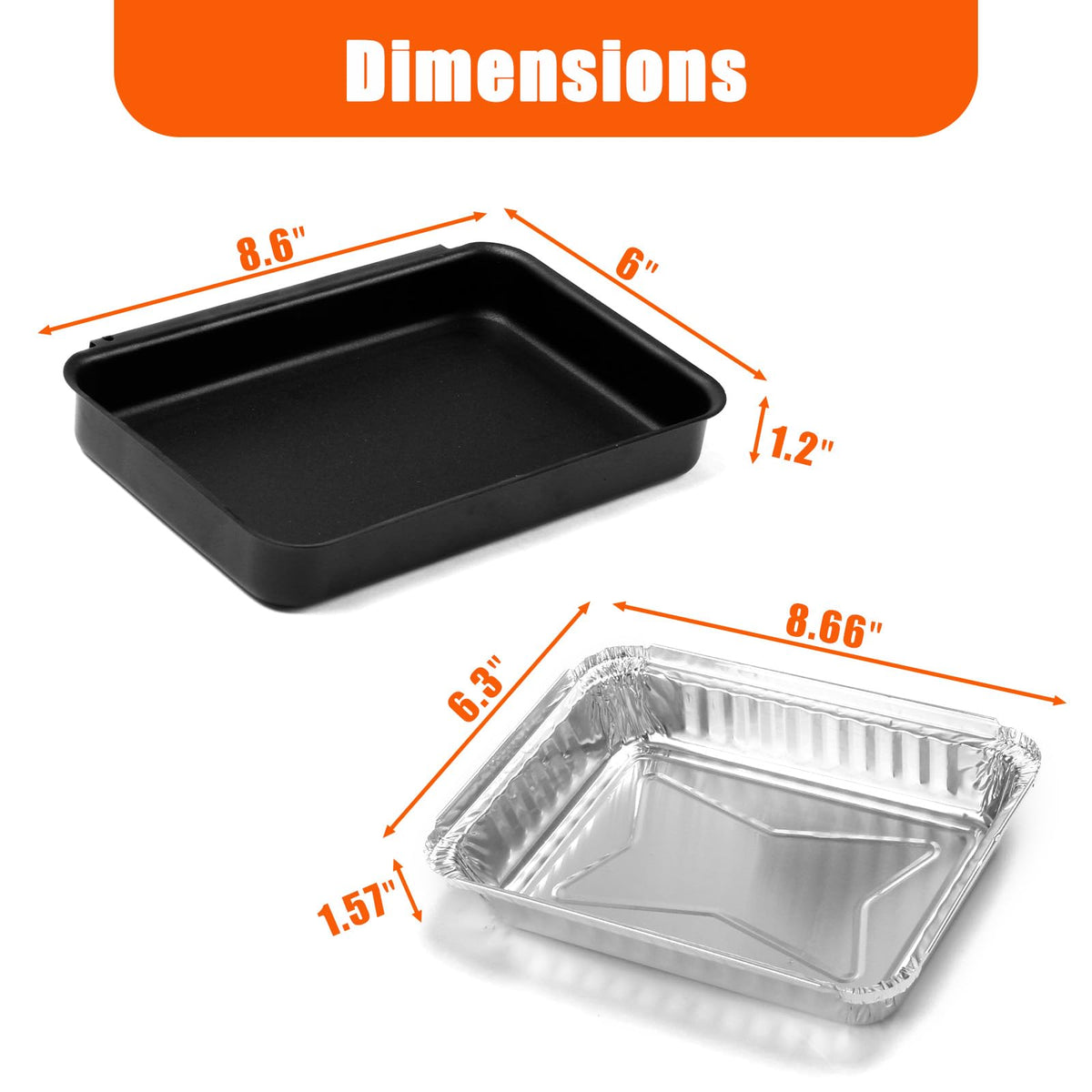 Uniflasy drip pan is easy to clean and built with durable metal construction.