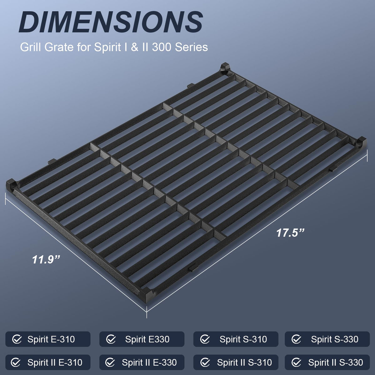 Uniflasy Weber Spirit II grate compatible, upgrade GS4 performance.