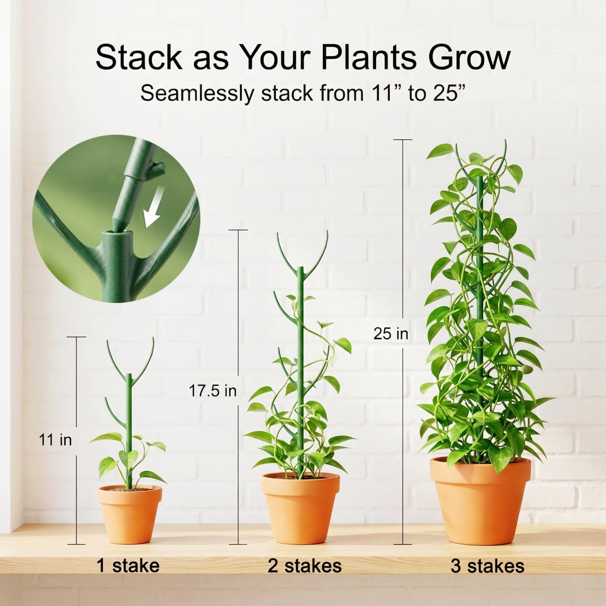 Unijoy indoor stake styling kit helps secure unruly branches for a neat display.