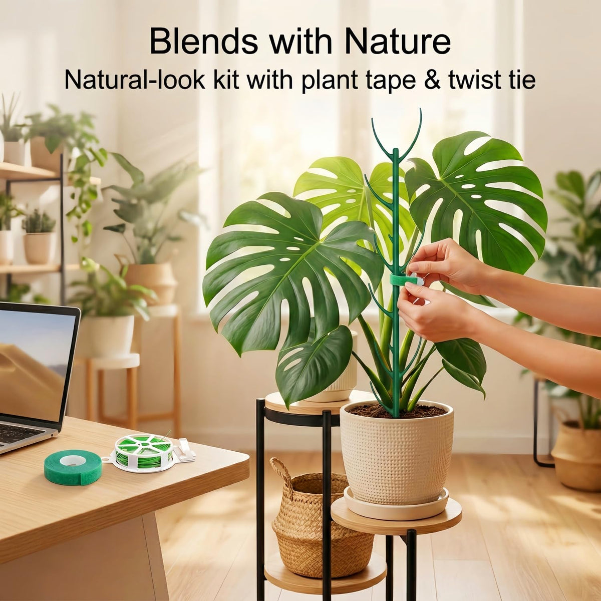 Unijoy weatherproof plastic stake resists rain and rot for year-round use.