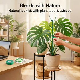 Unijoy weatherproof plastic stake resists rain and rot for year-round use.
