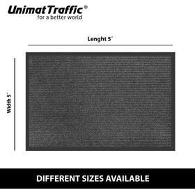 UNIMAT Traffic Guard charcoal finish entry mat complements modern porches.