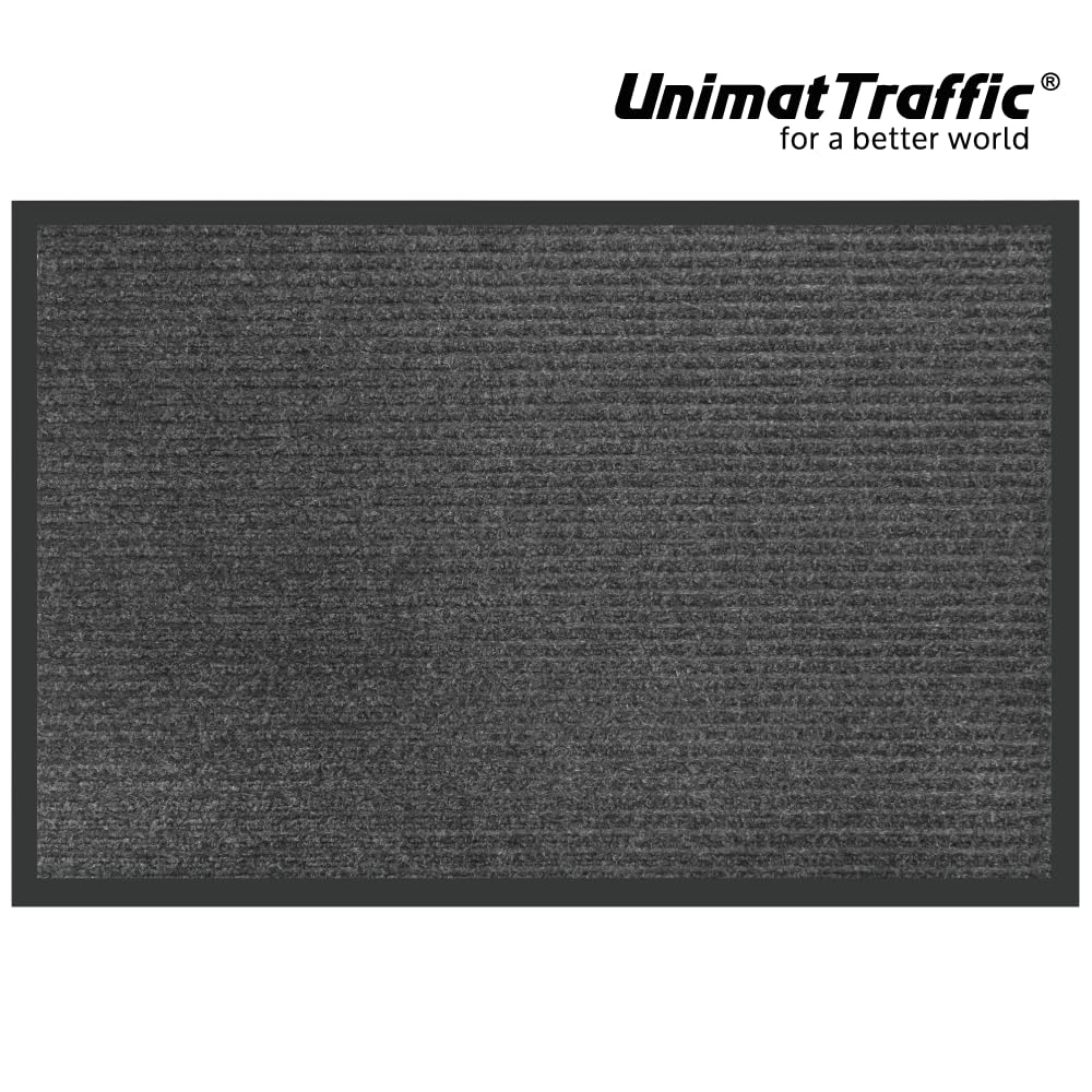 UNIMAT Traffic Guard waterproof entry mat protecting floors from rain and mud.